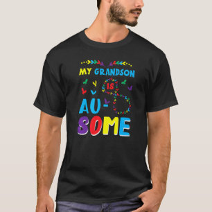 Mijn autistische kleinzoon is geweldig Autisme bew T-shirt