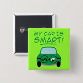 Mijn auto is slim vierkante button 5,1 cm (Voorkant /achterkant)