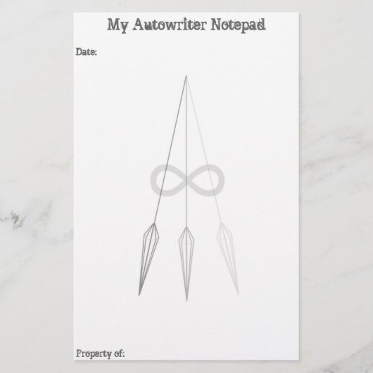 Mijn autowriter-laptop briefpapier (Voorkant)