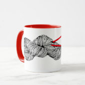 Mijn baan begint te interfereren met mijn crocheti mok (Voorkant links)