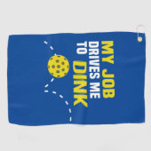"Mijn baan drijft me naar de goot" Pickleball Towe Golfhanddoek (Horizontaal)