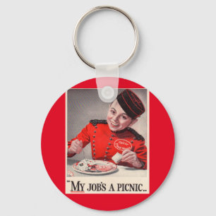 Mijn baan is een picknick sleutelhanger