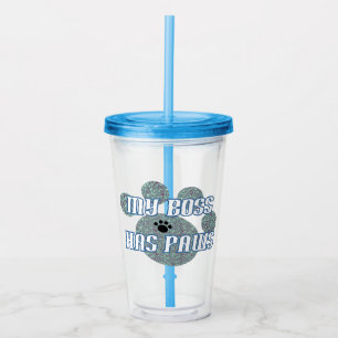Mijn baas heeft pols acryltumbler acryl drinkbeker