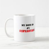 Mijn baas is #1 Superstar! Koffiemok (Links)