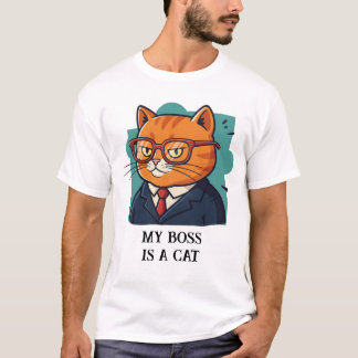Mijn baas is een grappige kat t-shirt