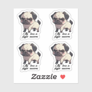 Mijn baas is puggin' geweldige Vinyl Sticker set v
