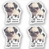 Mijn baas is puggin' geweldige Vinyl Sticker set v (Voorkant)