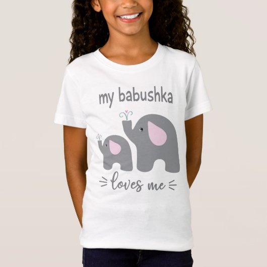 Mijn Babushka houdt van me - Elephant Shirt voor k (Voorkant)