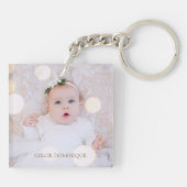 Mijn Baby Foto Aangepaste Sleutelhanger (Achterkant)