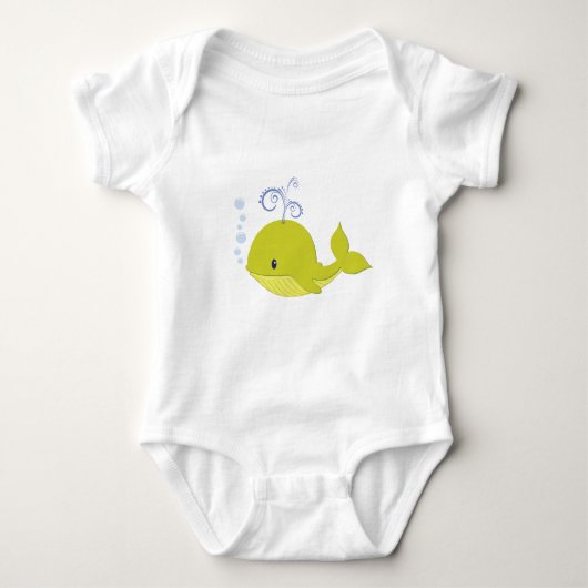 Mijn Baby groene walvis Romper (Voorkant)