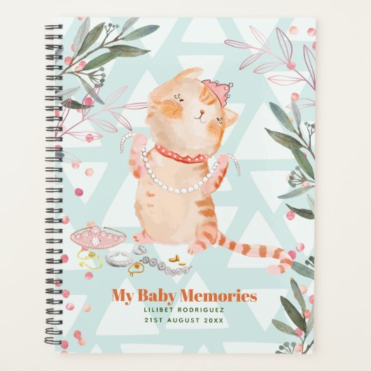 Mijn Baby Herinneringen Gepersonaliseerde Prinses Planner (Voorkant)