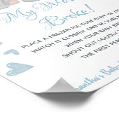 Mijn Baby shower voor Broke Game Blue Boy Poster (Hoek)