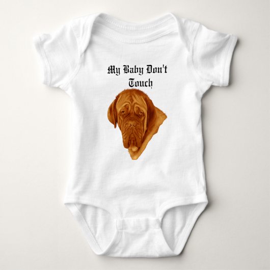 Mijn Baby zei niet dat de Dogue de Bordeaux. Romper (Voorkant)