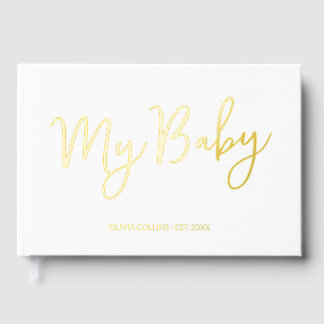 Mijn Babyboek Met Goud Folie Geschenk voor Moeder Gastenboek