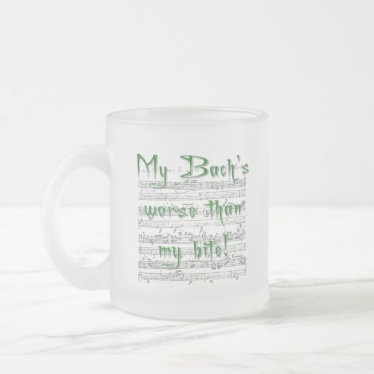 Mijn Bach is erger dan mijn Bite Matglas Koffiemok (Links)