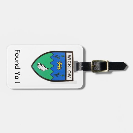 Mijn bagage persoonlijke Wicklow County ID Label Bagagelabel (Voorkant horizontaal)