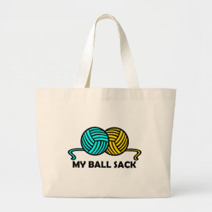 MIJN BALZAK BREIEN GAREN HUMOR GROTE TOTE BAG