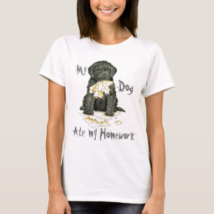 Mijn Barbet Ate Mijn thuiswerk T-shirt