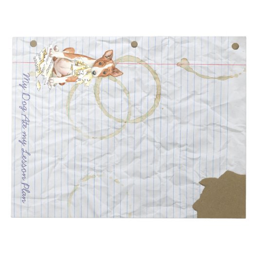 Mijn Basenji Ate Mijn Lesson Plan Notitieblok (Voorkant)