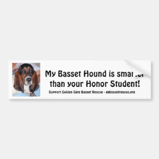 Mijn Basset Hound is slimmer dan ..... Bumpersticker