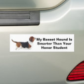 Mijn Basset Hound is slimmere Bumpersticker (Op auto)