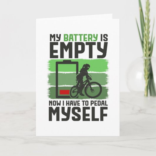 Mijn batterij is leeg nu moet ik fietsen kaart (Voorkant)