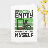 Mijn batterij is leeg nu moet ik fietsen kaart (Gele Bloem)