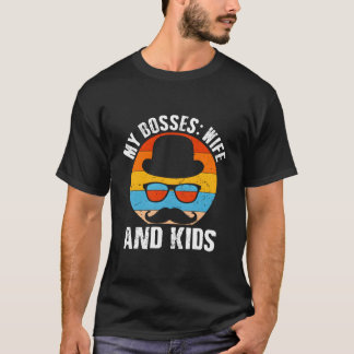 Mijn bazen en papa papa humor familie t-shirt