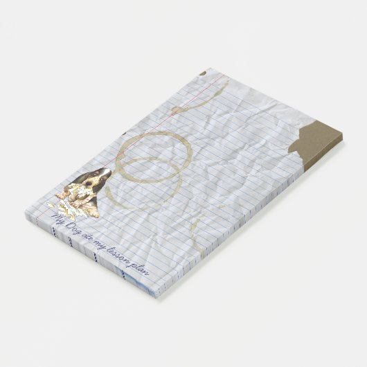 Mijn Beagle Ate mijn Lesson Plan Post-it® Notes (Schuin)