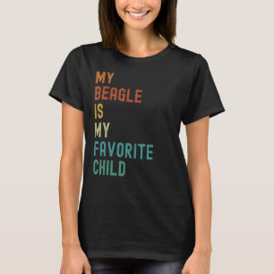 Mijn Beagle is mijn favoriet. Kind Grappige Hond L T-shirt