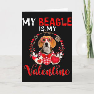 Mijn Beagle is mijn Valentijnsdag Grappige Hond Li Kaart