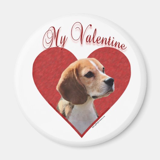Mijn Beagle Valentijn Magneet (Voorkant)