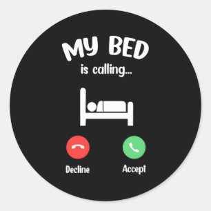 Mijn bed belt de telefoon van de het schermingang ronde sticker