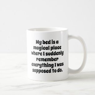 Mijn bed is een magische plek koffiemok