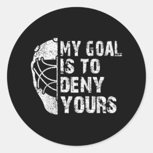 Mijn bedoeling is om je Hockey Goalie Ice te ontke Ronde Sticker