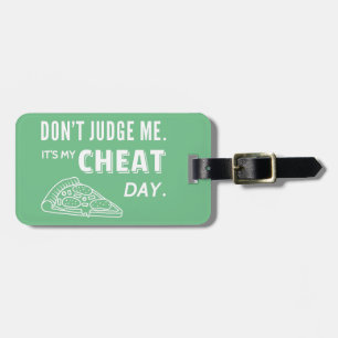 Mijn Bedrog Dag Eet Pizza Dieet Humor Bagagelabel