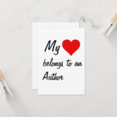 Mijn Behoort Aan Een Auteurskaart Kaart (Voorkant / Achterkant in situ)