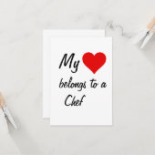 Mijn Behoort Aan Een Chef Kaart (Voorkant / Achterkant in situ)