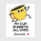 Mijn beker loopt over de grappige bijbel sticker (Vel)