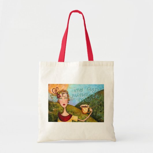 Mijn beker loopt over - Tas (Voorkant)