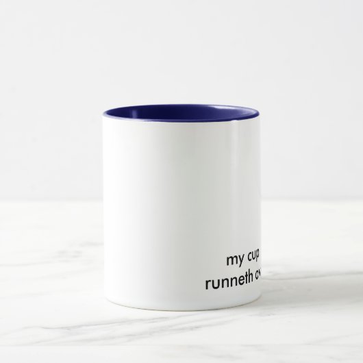 Mijn beker loopt over twee Mok zonder tong (Midden)
