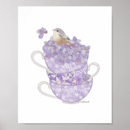 Mijn beker neth over muurprint poster