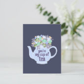 Mijn beker van Tea Afbeelding Valentijnsdag Kaart (Staand voorkant)