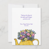 Mijn beker van Tea Afbeelding Valentijnsdag Kaart (Achterkant)