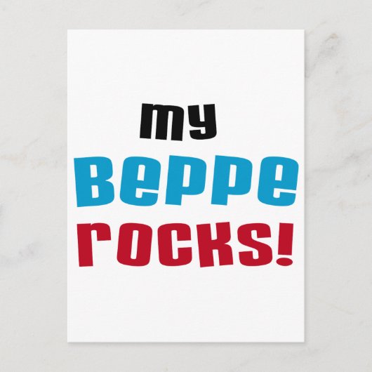 Mijn Beppe Rocks T-shirts en geschenken Briefkaart (Voorkant)