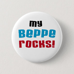 Mijn Beppe Rocks T-shirts en geschenken Ronde Button 5,7 Cm