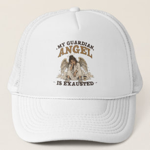 Mijn beschermengel is uitgeput Vintage Grafisch Trucker Pet