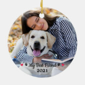 Mijn beste favoriete Hondenliefhebber - Aangepaste Keramisch Ornament (Achterkant)