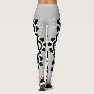 MIJN BESTE GEZELSCHAP MANDALA KUNST IN ZWARTE BLOE LEGGINGS