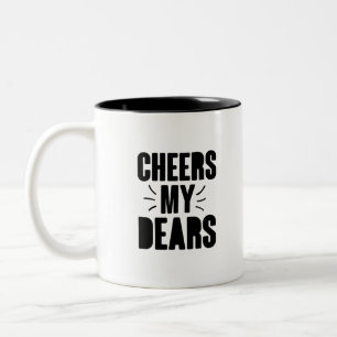 Mijn beste handgetekende Typografie-ontwerp Tweekleurige Koffiemok